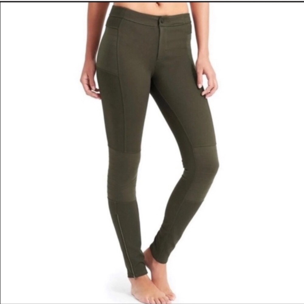 Athleta Trailsetter Green Moto Jegging Legging 4